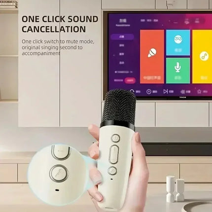 XIKCU K12 Bluetooth Karaoke Machine Portable 5.3 PA Speaker System with 1-2 Wireless Microphones Home Family Singing Children's
