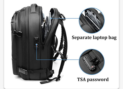 Travel Men 17 inch Laptop Backpack vacuum compression Backpack Business Large Capacity school Backpack expand outdoor backpack