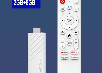H96 MAX Android TV Stick Allwinner H313 with 2.4G Wifi 5G Wifi6 Dual Brand 8GB 16GB 4K 3D HDR Goole Voice Remote DC 5V 2A