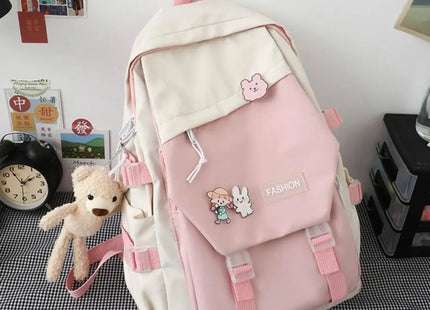 Waterproof Teenage Nylon Book Bag Large Capacity College Backpack Fashion School Bag Cute Girls Boys Travel Backbag College Bag