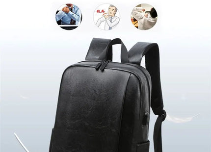 1 Pack 15.6 Inch Men's Business Simple Computer Backpack Usb Charging Lightweight Schoolbag Travel Commuting