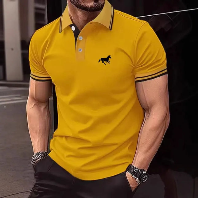 100% Polyester New Men Clothes Summer Short Sleeve Fashio...