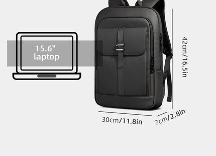 HcanKcan Men's Business Backpack Slim Waterproof 15.6 Inch Laptop Bag Casual College School Backpack Travel Rucksack Work Bags