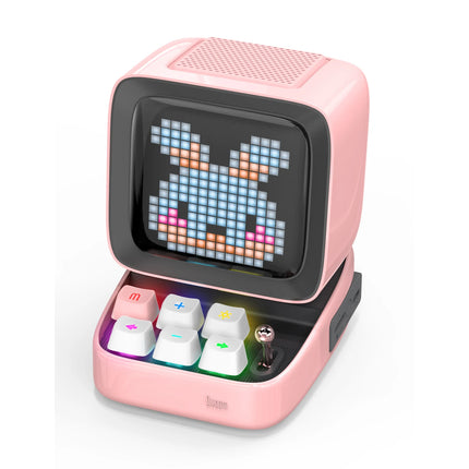 Divoom Ditoo Retro Pixel Art Bluetooth Portable Speaker Alarm Clock DIY LED Display Board, Birthday Gift Home Decoration