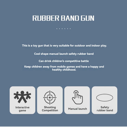 Children'S Simulation Toy Gun Boys Competitive Shooting Boys Gift Stretch Folding Can Be Fired Rubber Band Toy Gun