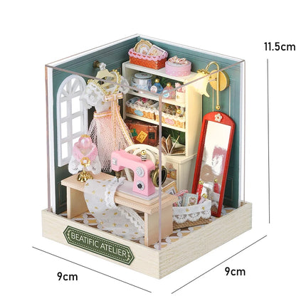 DIY Miniature Doll House 3D Puzzle Building Assembly Kit For Making Room Toys Home Bedroom Decorations With Furniture DollHouses