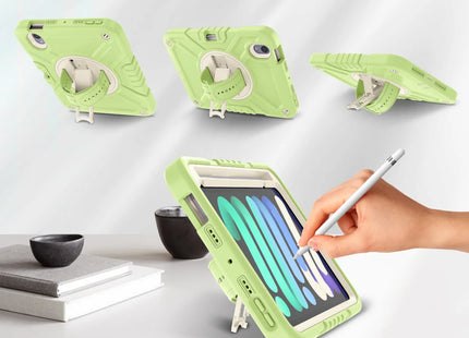 Shockproof Case for iPad mini 6 (8.3 inch) with 360° Rotating Hand Strap, Portable Shoulder Strap and Pencil Slot