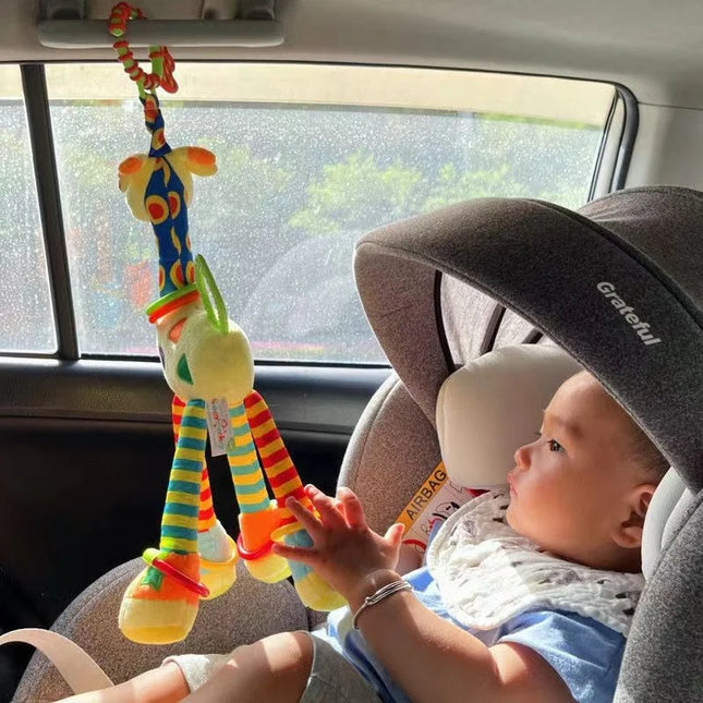 Baby Development Soft Giraffe Animal Handbell Rattle Plus...