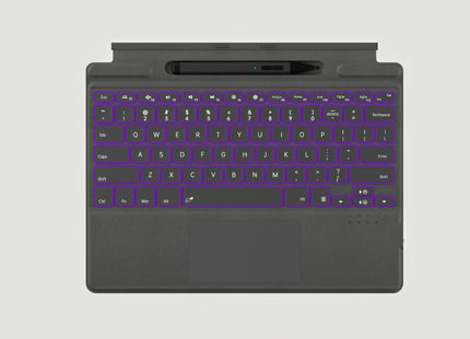 2025 New Color Microsoft Surface Pro 8/9/X/10/11 Bluetooth Magnetic Keyboard with Pen Slot,Touchpad and 7-color Backlit Keyboard