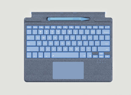 2025 New Color Microsoft Surface Pro 8/9/X/10/11 Bluetooth Magnetic Keyboard with Pen Slot,Touchpad and 7-color Backlit Keyboard