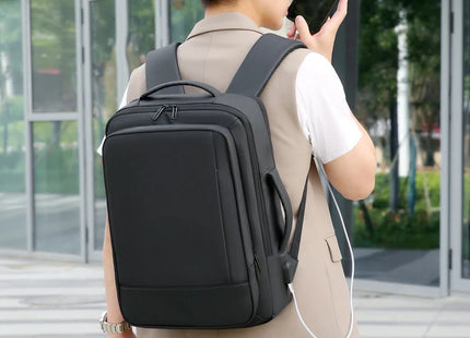 Rilibegan Men Travel Backpack Expand Oxford Big Capacity USB Charge Business Male Backpacks Computer Men Backpacks