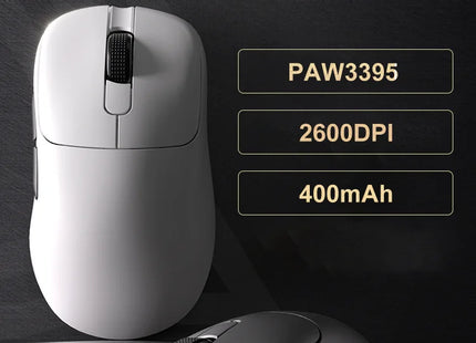 AJAZZ AJ179 PRO PAW3395 Lightweight Wired Wireless Mouse with Magnetic Charging Base Ergonomic Macro Gaming Mouse for PC Laptop
