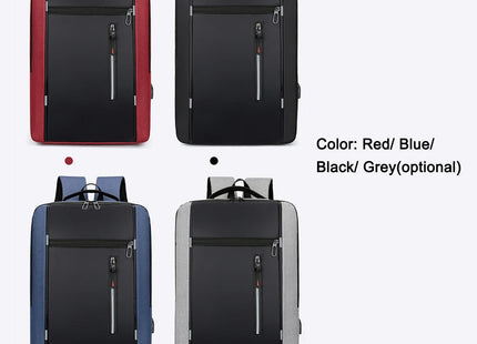 Portable Backpack Camping Travel Bag Business Daypack with USB Charging Port Fit 15.6 Inch Laptops for Men Women