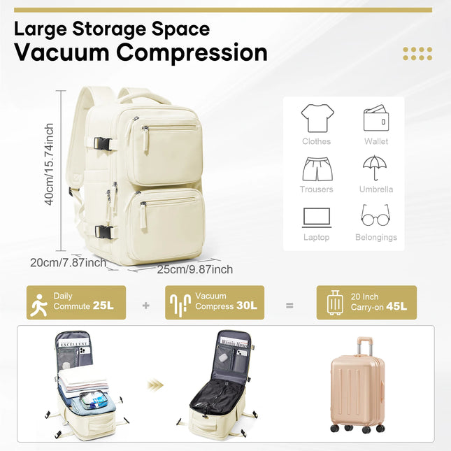 Backpack Ryanair 40x20x25, Vacuum Compression Backpack, H...