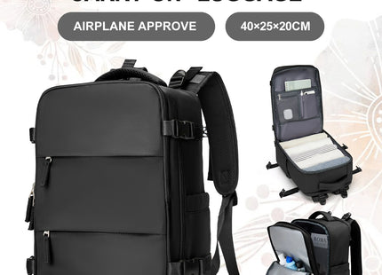 15.6inch Laptop Bag Men's Executive Work Backpack, Backpack Ryanair 40x20x25,Vacuum Packaged Travel Backpack Short-Trip Rucksack