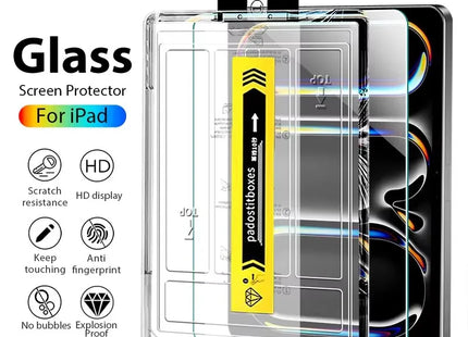 Dust Free Easy Installation Tempered Glass For iPad Air 13 11 10 12.9 M4 M3 A16 Pro Mini 7 6 5 Screen Protector Film Accessories