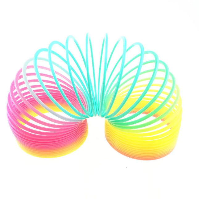 Rainbow Spring Coil Toys Plastic Folding Spring Coil Spor...