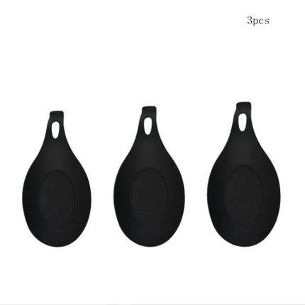 【Hot sales】Silicone Spoon Rest Spatula Holder Heat Resistant Utensil Placemat Tray Kitchen Tools