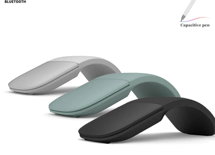 Bluetooth 4.0 Wireless Silent Arc Touch Mouse With Bag Foldable Ultra Thin Gaming Mouse For Microsoft Laptop