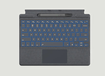 2025 New Color Microsoft Surface Pro 8/9/X/10/11 Bluetooth Magnetic Keyboard with Pen Slot,Touchpad and 7-color Backlit Keyboard