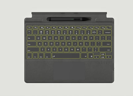 2025 New Color Microsoft Surface Pro 8/9/X/10/11 Bluetooth Magnetic Keyboard with Pen Slot,Touchpad and 7-color Backlit Keyboard