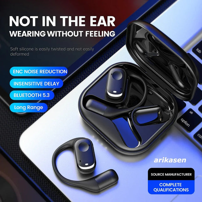 Open-Ear Headphones with Stable Comfort & Hi-Res Sound Pu...