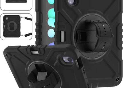 Shockproof Case for iPad mini 6 (8.3 inch) with 360° Rotating Hand Strap, Portable Shoulder Strap and Pencil Slot