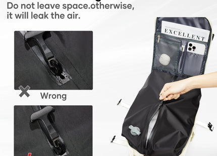 Backpack Ryanair 40x20x25, Vacuum Compression Backpack, Hiking Vacuum Travel Backpack for Men Women, Multi-Functional Laptop Bag