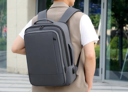 Rilibegan Men Travel Backpack Expand Oxford Big Capacity USB Charge Business Male Backpacks Computer Men Backpacks