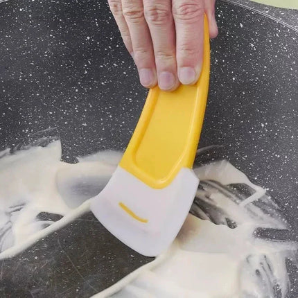 Cleaning Silicone Spatula Kitchen Scraper Soft Blade Scraper Brush Dirty Pan Pot Dishes Cleaner Tools Silicone Kitchen Utensils
