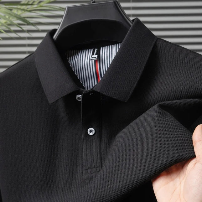 100% pure cotton short sleeved men's polo shirt summer bo...