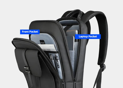 HcanKcan Men's Business Backpack Slim Waterproof 15.6 Inch Laptop Bag Casual College School Backpack Travel Rucksack Work Bags