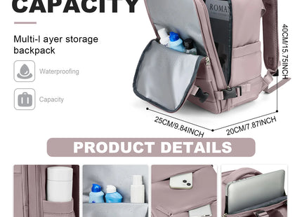 15.6inch Laptop Bag Men's Executive Work Backpack, Backpack Ryanair 40x20x25,Vacuum Packaged Travel Backpack Short-Trip Rucksack