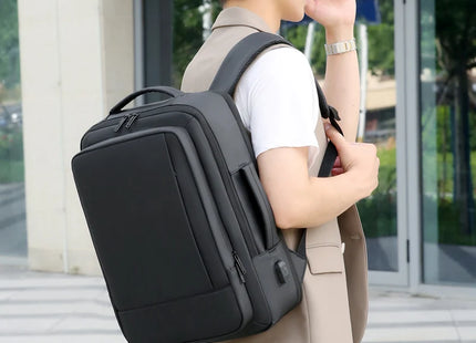 Rilibegan Men Travel Backpack Expand Oxford Big Capacity USB Charge Business Male Backpacks Computer Men Backpacks