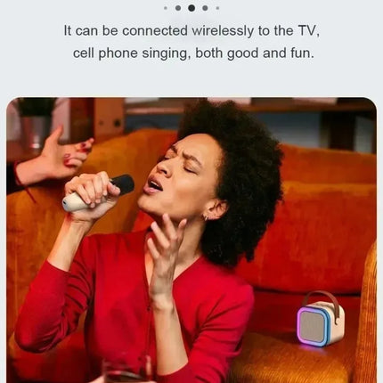 XIKCU K12 Bluetooth Karaoke Machine Portable 5.3 PA Speaker System with 1-2 Wireless Microphones Home Family Singing Children's