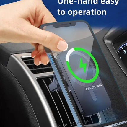 30W Magnetic Car Wireless Charger For iPhone 15 14 13 12 Pro Max Mini Macsafe Car Phone Holder Stand Mount Fast Charging Station