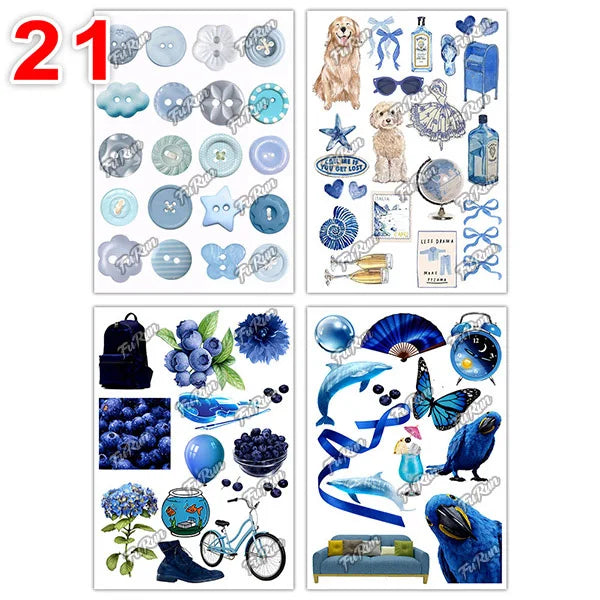 4Sheets Kawaii Stickers Animal Cat Butterfly Deer Sticker...
