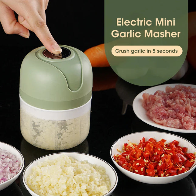 250ml Garlic Masher Crusher Electric Kitchen Food Chopper...