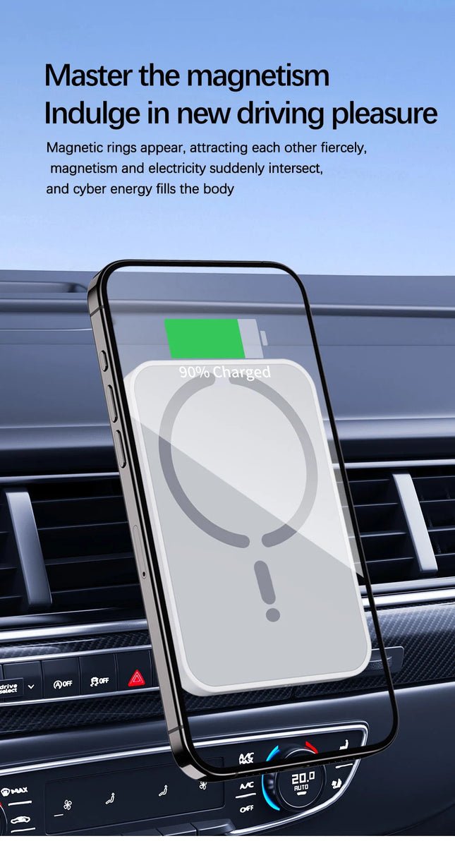 15W Magnetic Car Wireless Charger For Magsafe iPhone 12 1...