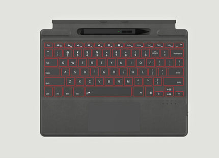 2025 New Color Microsoft Surface Pro 8/9/X/10/11 Bluetooth Magnetic Keyboard with Pen Slot,Touchpad and 7-color Backlit Keyboard