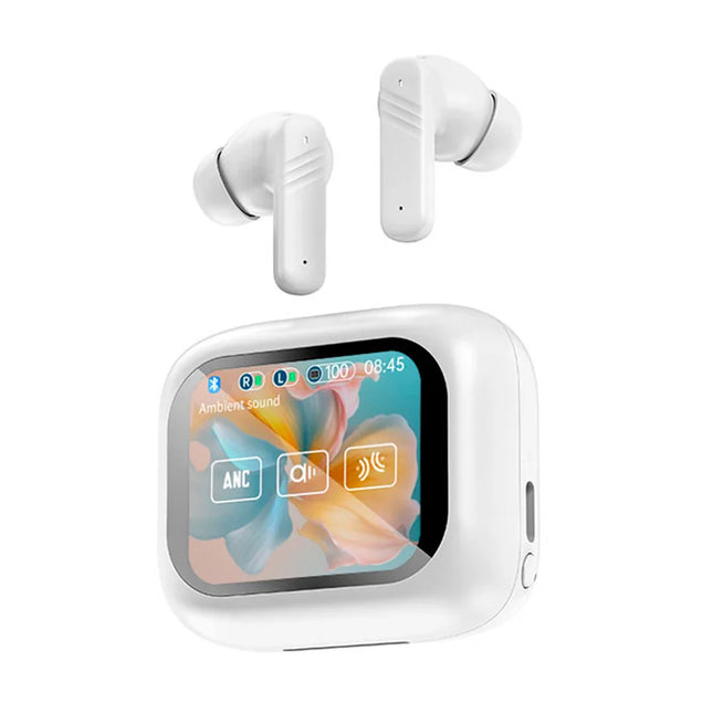 New Full Touch Screen Headphones ANC Bluetooth 5.4 Noise ...