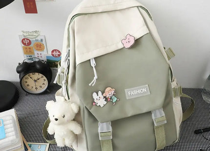 Waterproof Teenage Nylon Book Bag Large Capacity College Backpack Fashion School Bag Cute Girls Boys Travel Backbag College Bag