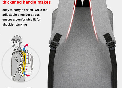 Portable Backpack Camping Travel Bag Business Daypack with USB Charging Port Fit 15.6 Inch Laptops for Men Women