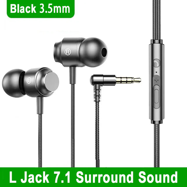 For Galaxy 90° Jack Wired Gaming Headset HiFi Surround So...
