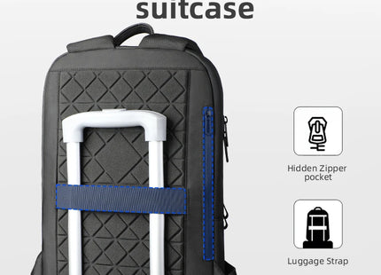 HcanKcan Men's Business Backpack Slim Waterproof 15.6 Inch Laptop Bag Casual College School Backpack Travel Rucksack Work Bags