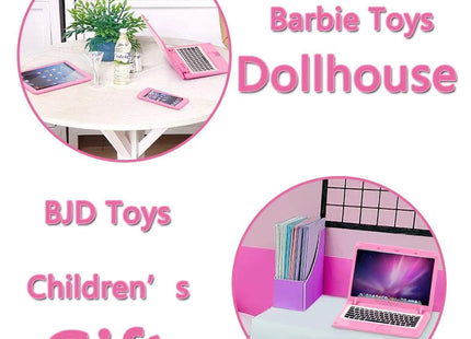1:12 Dollhouse Toy Mini Simulation Laptop Phone Tablet Ipad Accessories Fit Barbies,BJD,Blythe Doll Children's Gift Girl DIY Toy