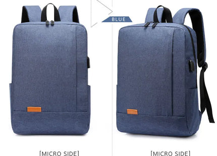 1 Pack 15.6 Inch Men's Business Simple Computer Backpack Usb Charging Lightweight Schoolbag Travel Commuting