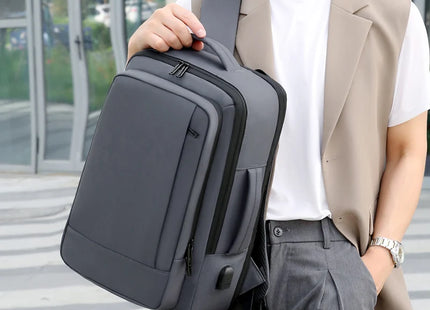 Rilibegan Men Travel Backpack Expand Oxford Big Capacity USB Charge Business Male Backpacks Computer Men Backpacks