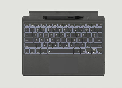 2025 New Color Microsoft Surface Pro 8/9/X/10/11 Bluetooth Magnetic Keyboard with Pen Slot,Touchpad and 7-color Backlit Keyboard
