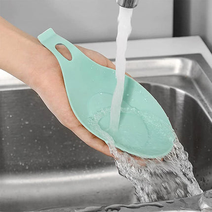 【Hot sales】Silicone Spoon Rest Spatula Holder Heat Resistant Utensil Placemat Tray Kitchen Tools